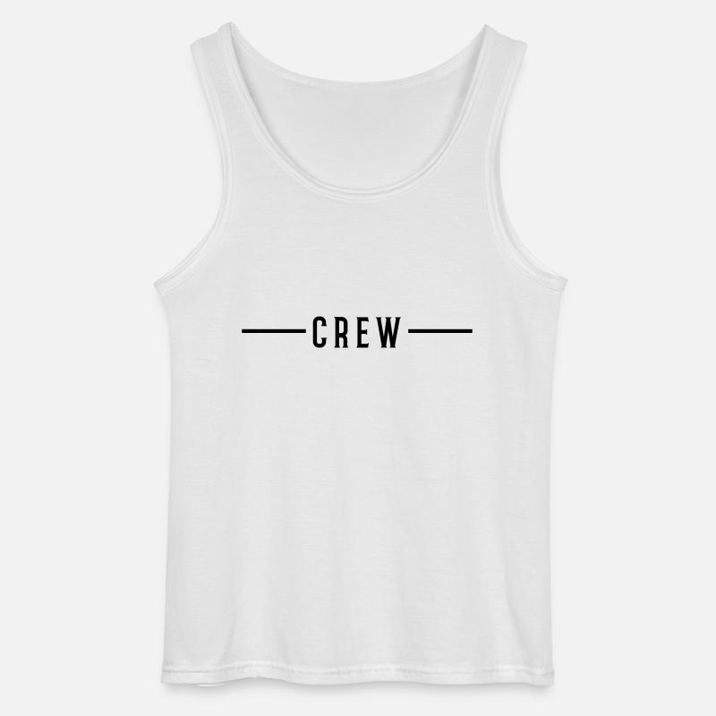 crew strich - Gildan Männer Tank Top - Weiß