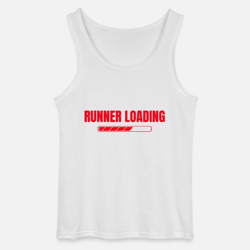 Running Loading Marathon Runner Gift - Gildan Männer Tank Top - Weiß