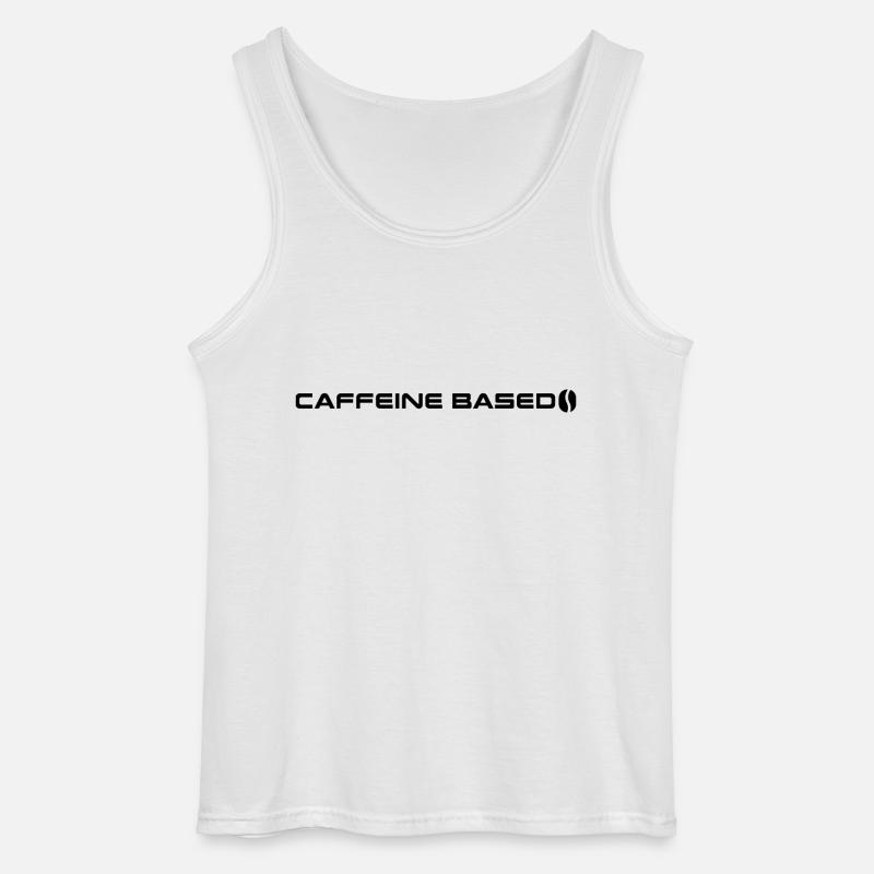 Coffein based - Kaffee Liebhaber - Gildan Männer Tank Top - Weiß