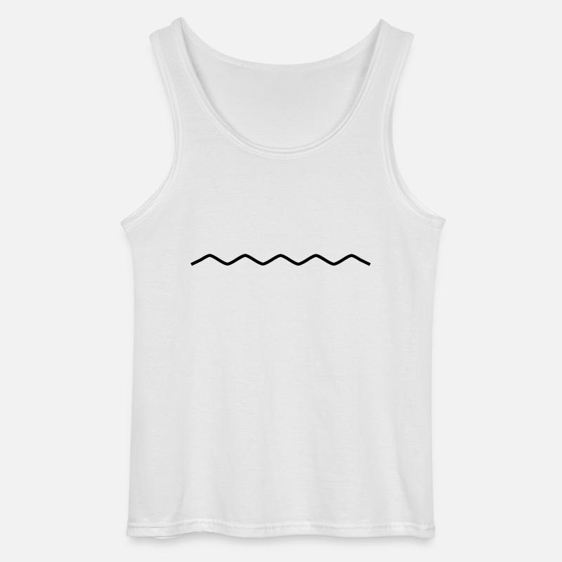sinuous line - Gildan Men’s Tank Top - white