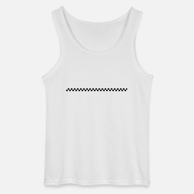 pwr_finish_line - Gildan Männer Tank Top - Weiß