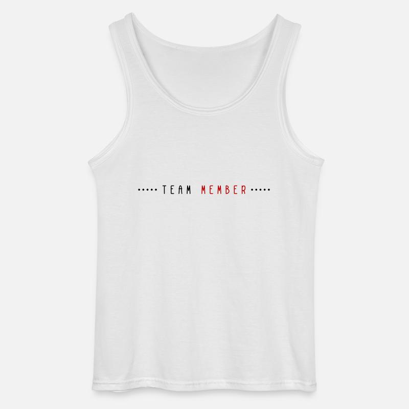 Team Mitglied Linie - Gildan Männer Tank Top - Weiß
