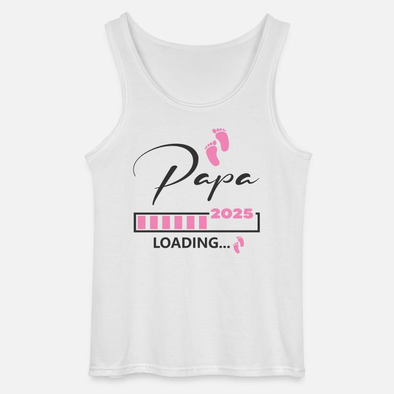 Papa 2025 loading - Gildan Männer Tank Top - Weiß