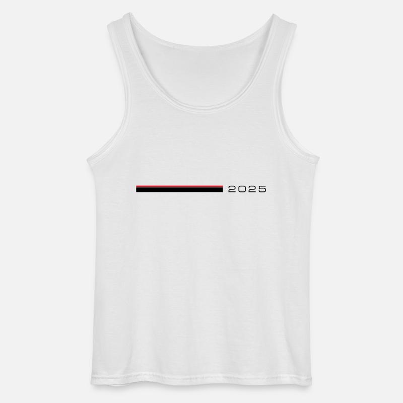 2025 Strich - Gildan Männer Tank Top - Weiß