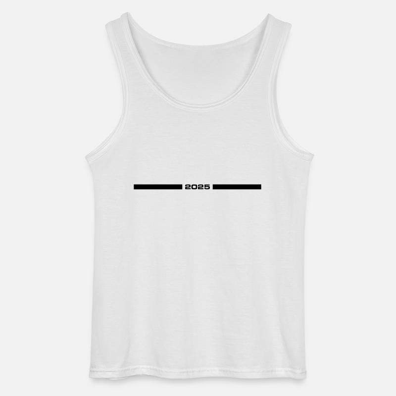 2025 Strich - Gildan Männer Tank Top - Weiß