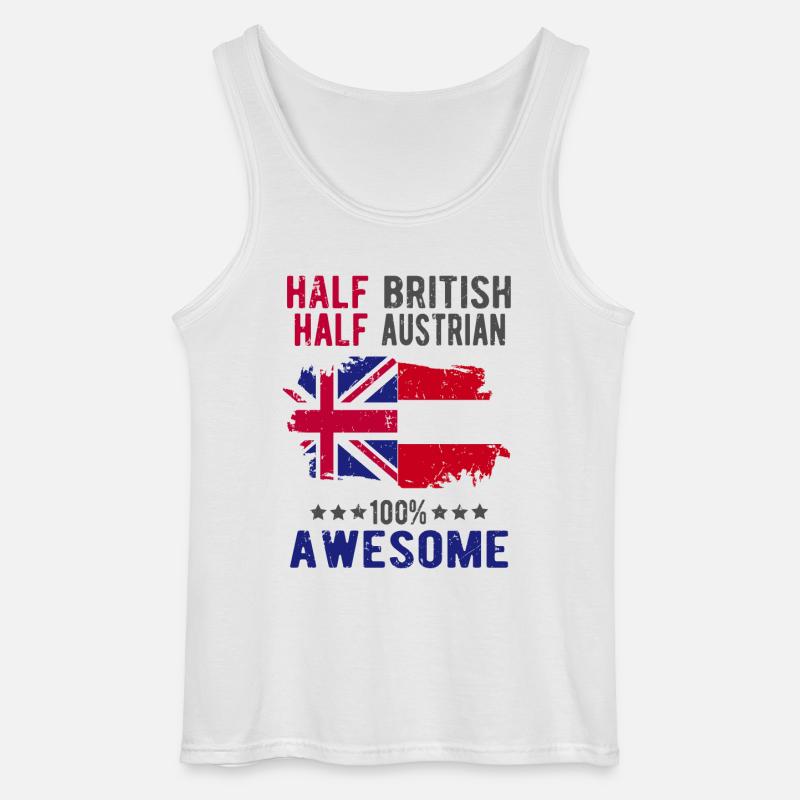 Half British Half Austrian - Gildan Men’s Tank Top - white