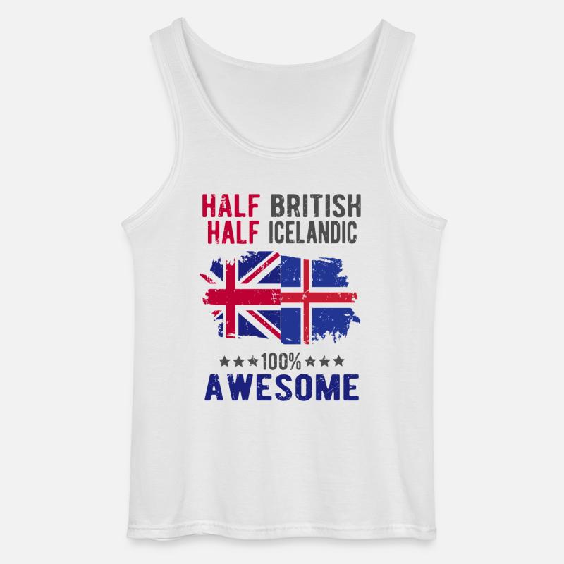 Half British Half Icelander - Gildan Men’s Tank Top - white