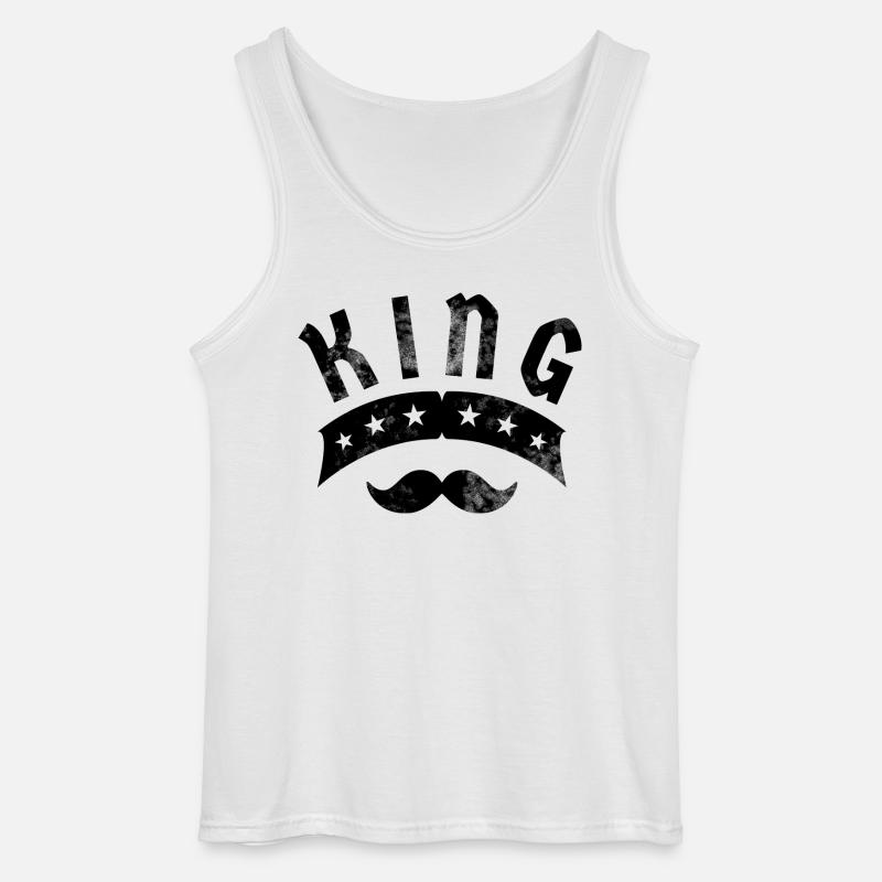 König mit Schnurrbart - Gildan Männer Tank Top - Weiß