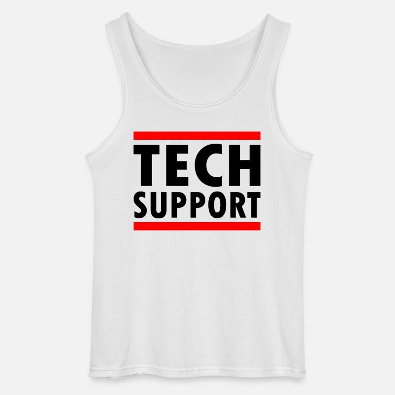 tech support - Gildan Männer Tank Top - Weiß