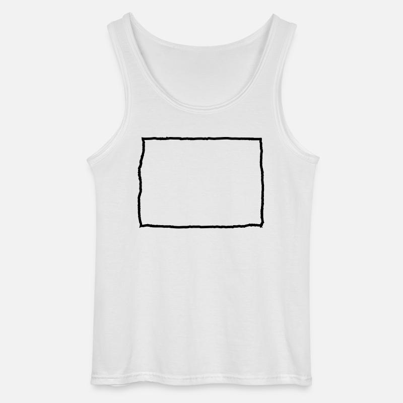 Namensschild in Tabellenformat - Gildan Männer Tank Top - Weiß