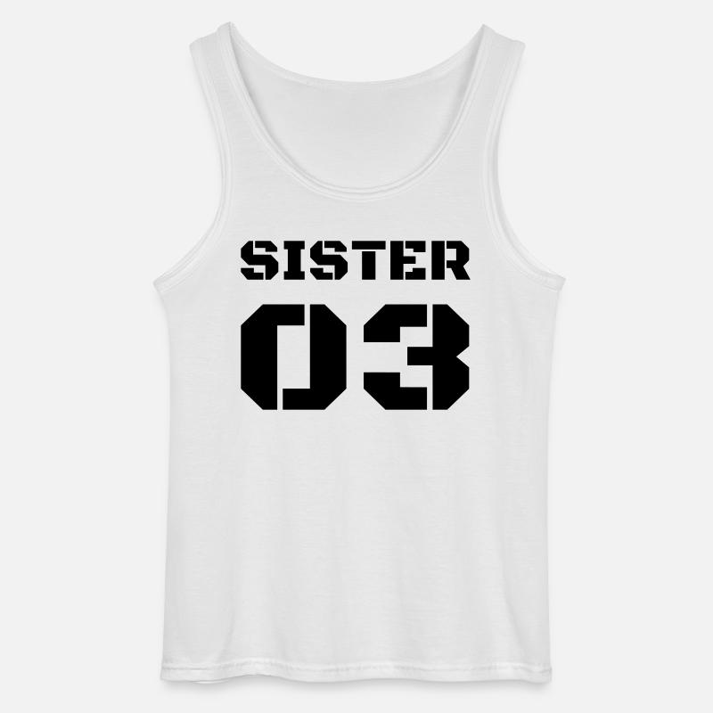 Dritte Schwester - Sister 03 - Gildan Männer Tank Top - Weiß