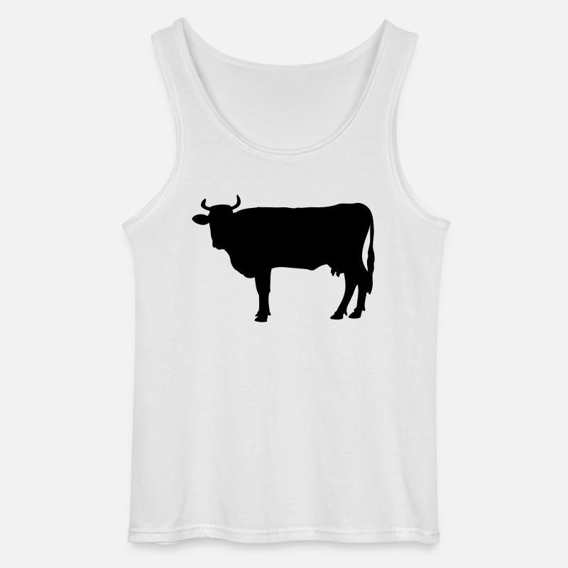 Cow - Gildan Men’s Tank Top - white