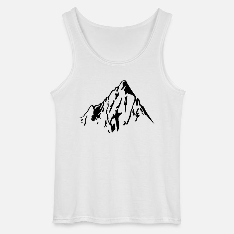 Felsiger Berggipfel - Gildan Männer Tank Top - Weiß