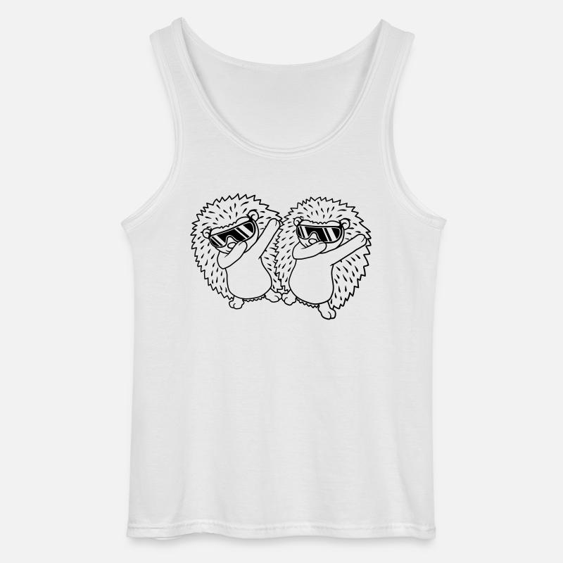 Équipe 2 dabbing Hedgehogs - Débardeur Gildan Homme - blanc