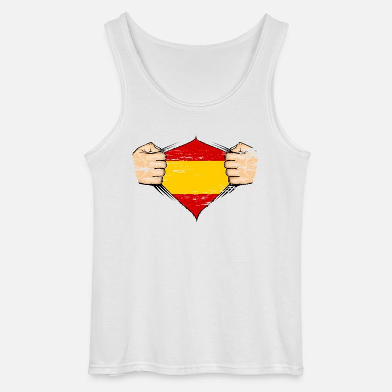 Spanien Flagge Design used - Gildan Männer Tank Top - Weiß