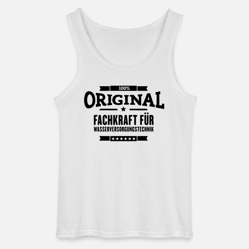 Wasserversorgungstechnik - Gildan Männer Tank Top - Weiß