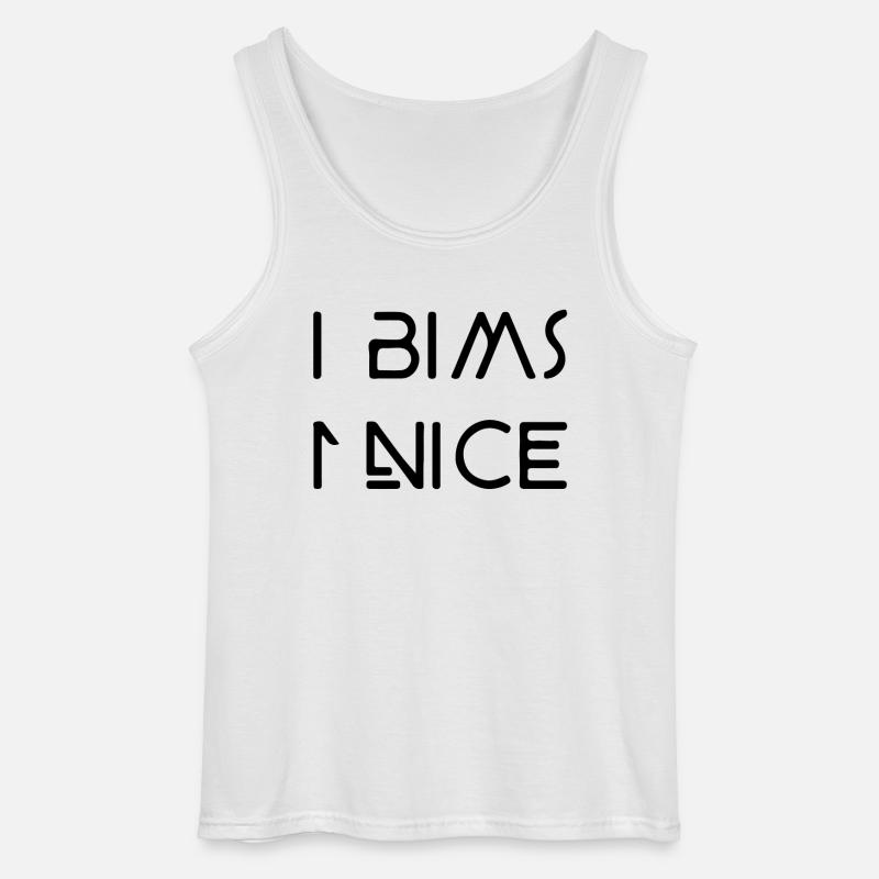 i Bims 1 nice - Gildan Männer Tank Top - Weiß