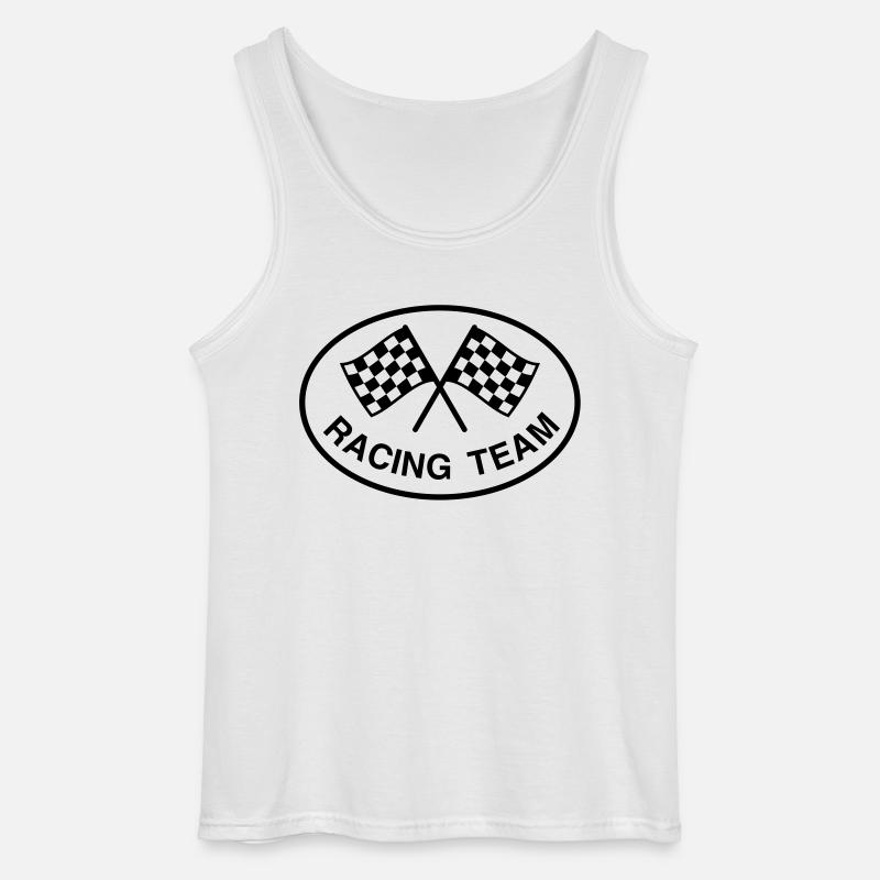 Racing Team, einfarbig - Gildan Männer Tank Top - Weiß
