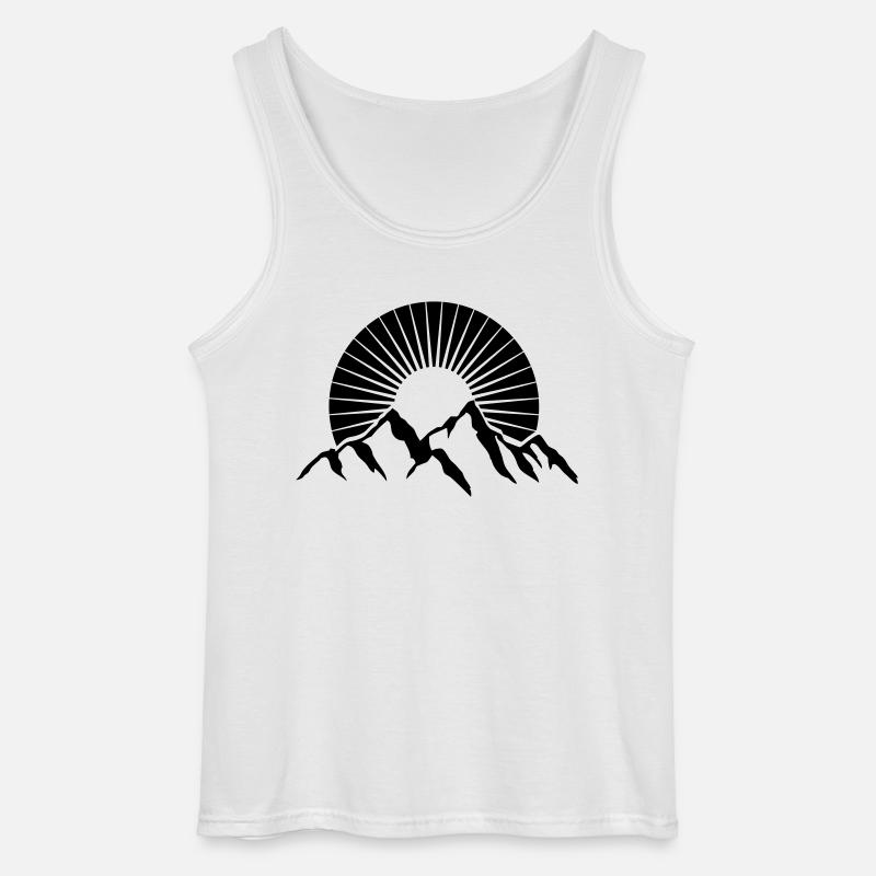 Schöne Berge Mit Sonne - Gildan Männer Tank Top - Weiß