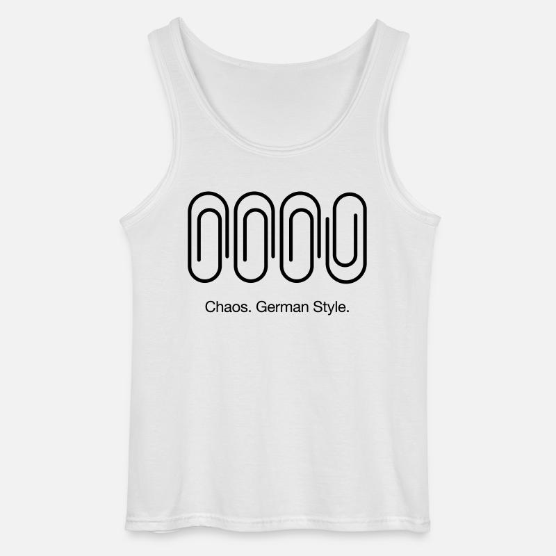 Chaos. German Style. - Gildan singlet for menn - hvit
