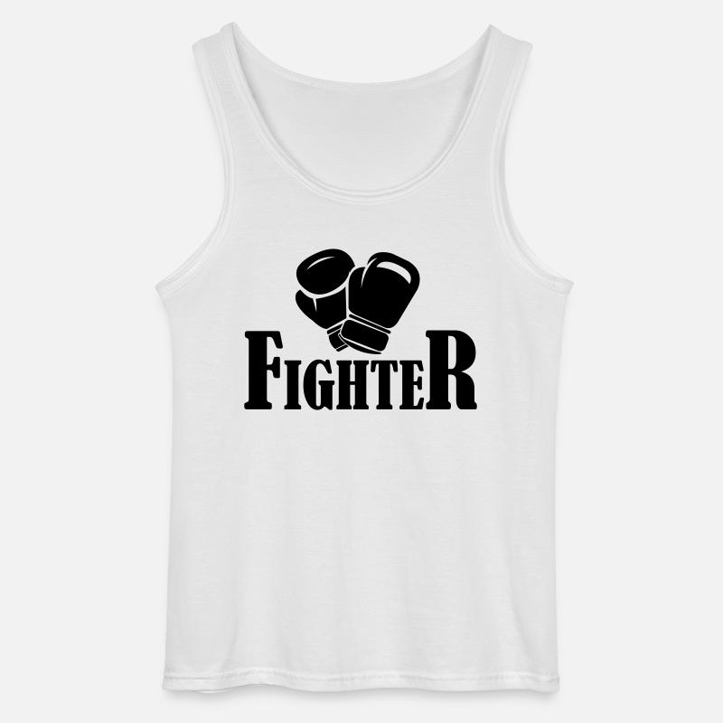fighter - Gildan Männer Tank Top - Weiß