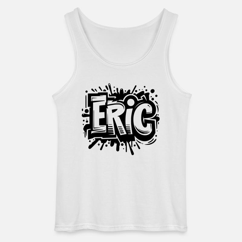 Eric Surname First Name Graffiti - Gildan Men’s Tank Top - white
