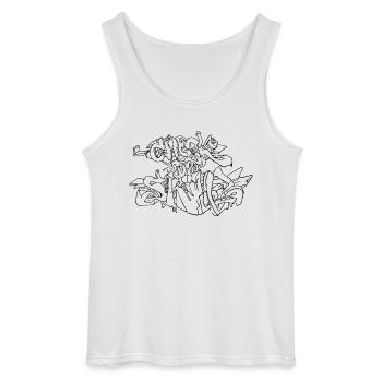 CHECK YOUR SKILLS - Gildan Männer Tank Top - Weiß - Vorne - AI Model Male 185 dark (185cm)