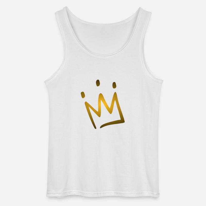 Krone - Gildan Männer Tank Top - Weiß