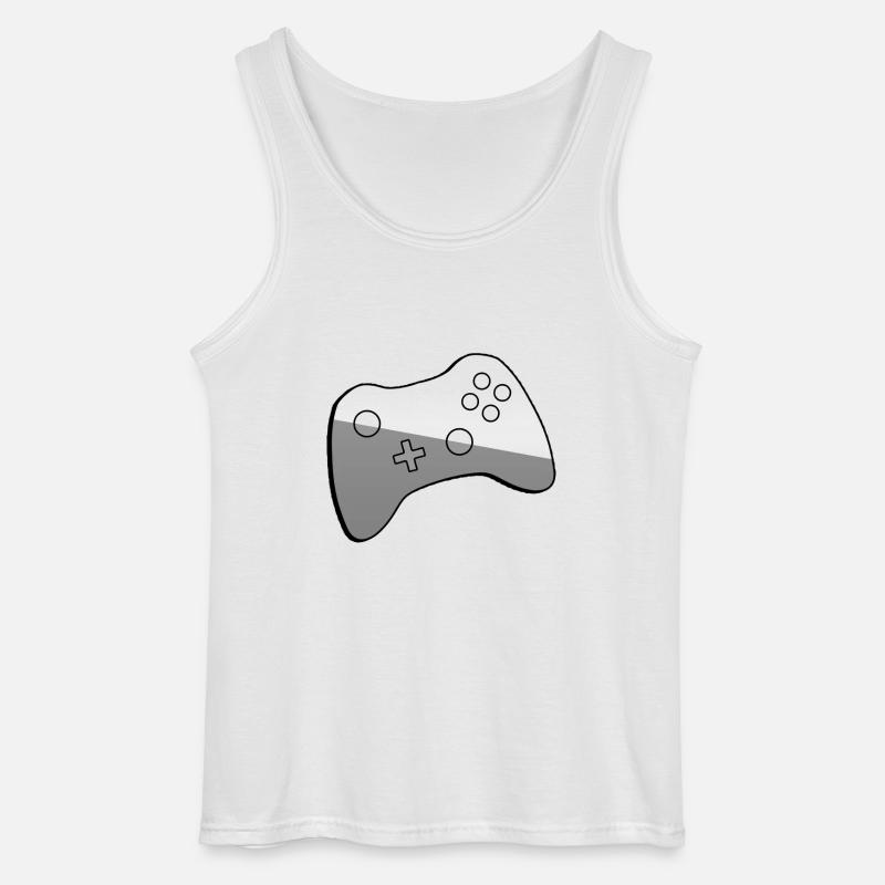 Controller - Illustration - Gildan Männer Tank Top - Weiß