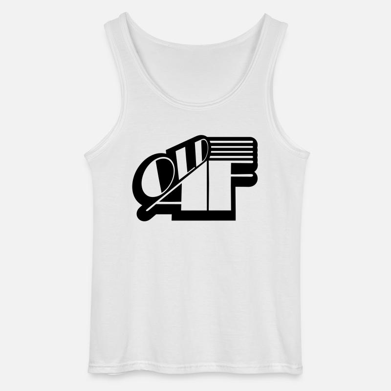 old AF Text Logo - Gildan Men’s Tank Top - white
