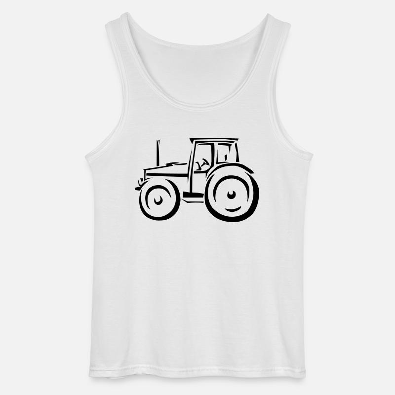 Traktor - Gildan Männer Tank Top - Weiß