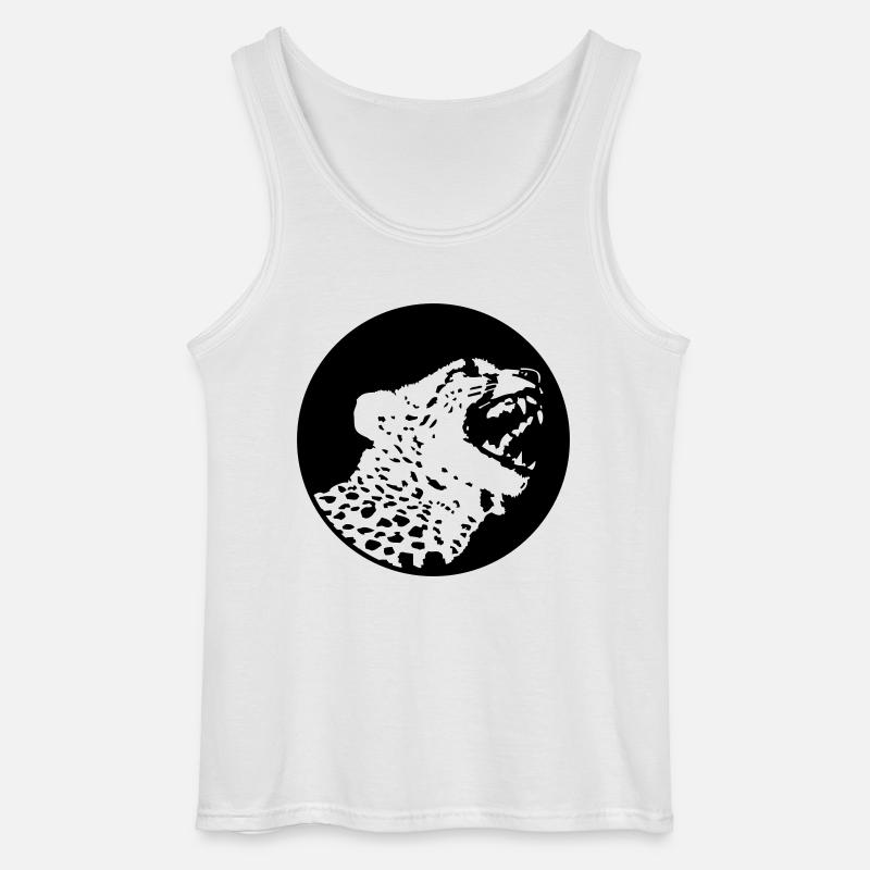 Leopard (1c) - Gildan Männer Tank Top - Weiß
