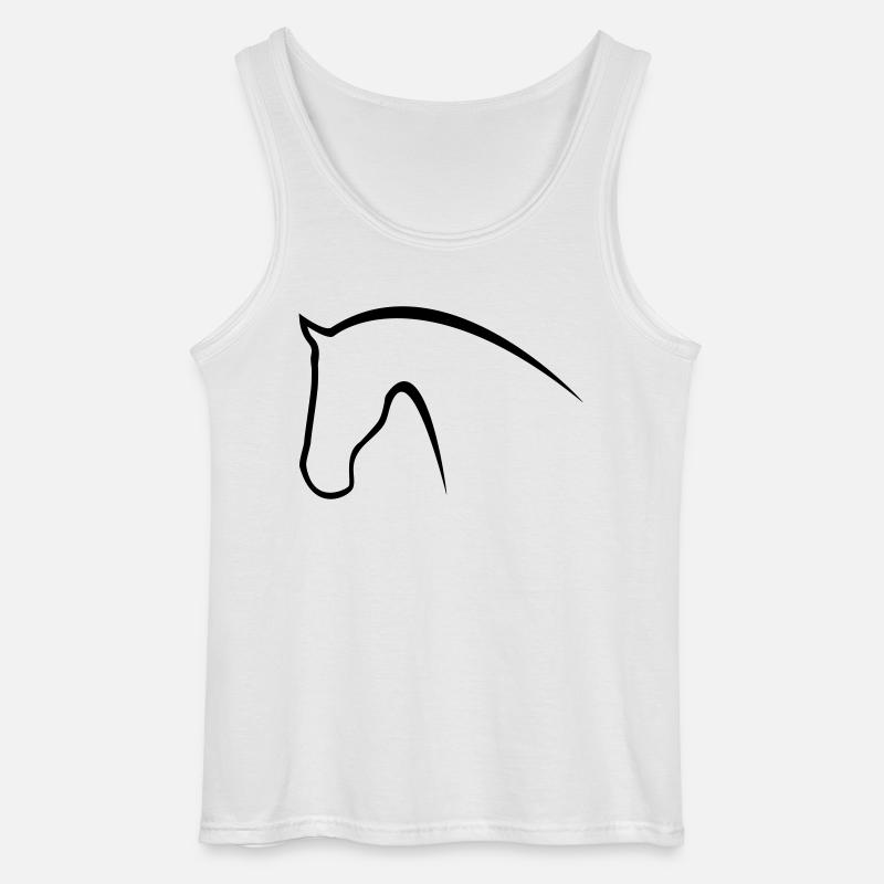 Pferdekopf - Gildan Männer Tank Top - Weiß