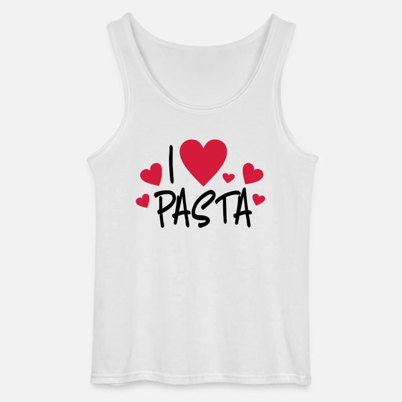 Pasta - Gildan Männer Tank Top - Weiß