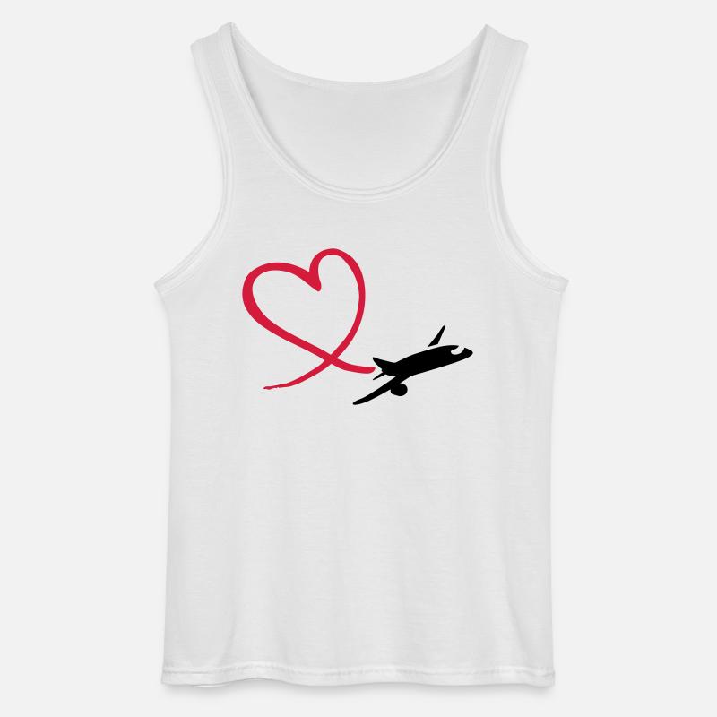 Flugzeug - Gildan Männer Tank Top - Weiß