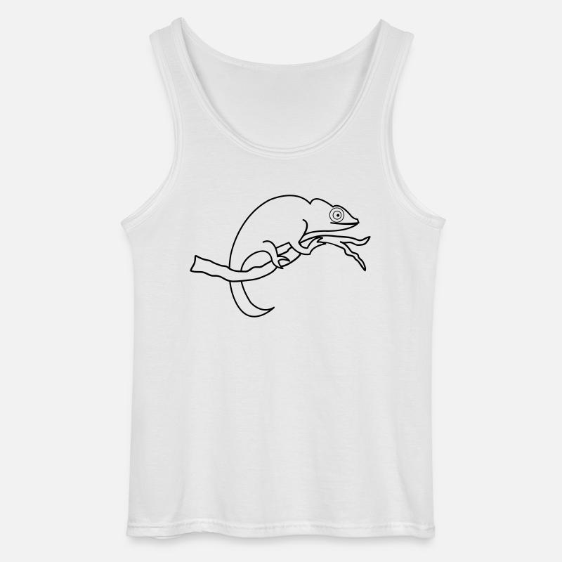 chameleon_01 - Gildan Männer Tank Top - Weiß