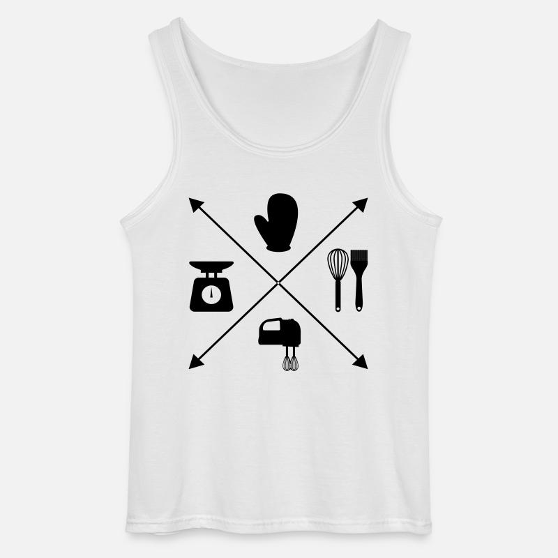 Backen - Gildan Männer Tank Top - Weiß