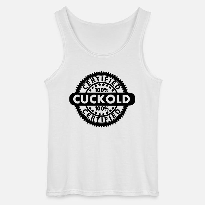 certified cuckold - Canotta da uomo Gildan - bianco