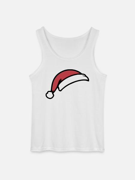 Santa hat - Gildan Men’s Tank Top - white