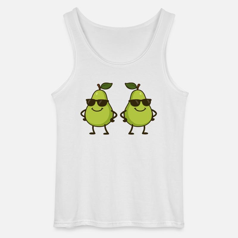 Pear Comic Cool 2 - Gildan Men’s Tank Top - white