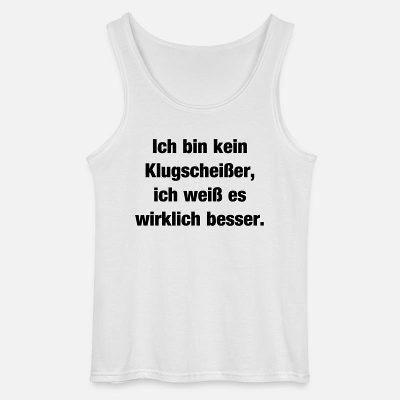 Klugscheißer - Gildan Männer Tank Top - Weiß