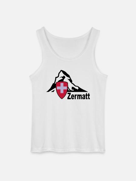 zermatt - Gildan Men’s Tank Top - white