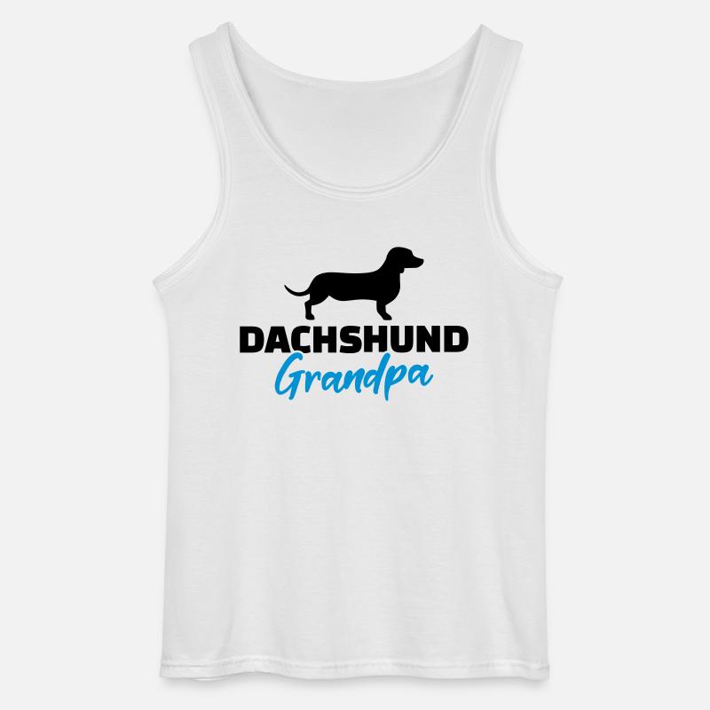 Dackel - Gildan Männer Tank Top - Weiß
