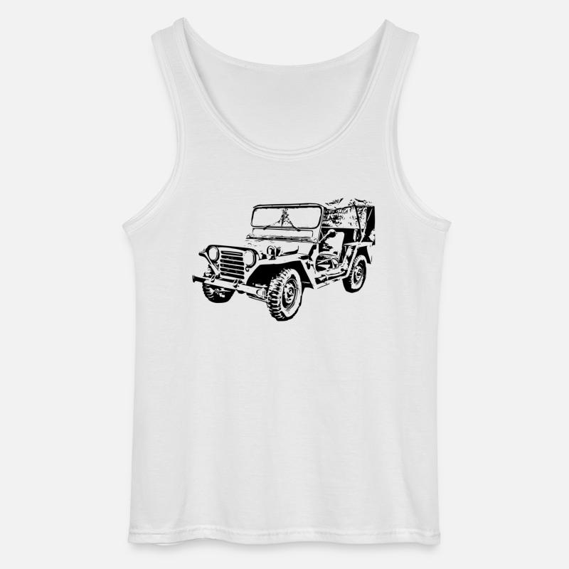 Auto - Gildan Männer Tank Top - Weiß