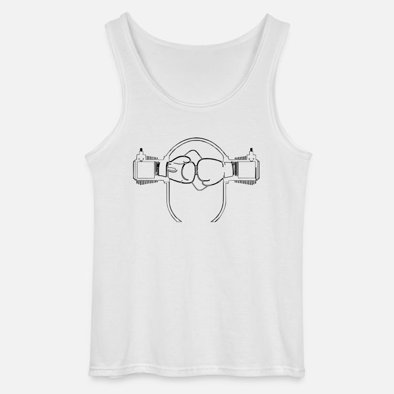 Boxer Motor - Gildan Männer Tank Top - Weiß