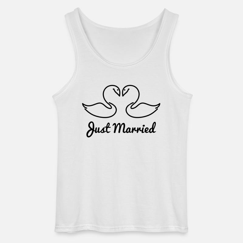 Just Married - Gildan Männer Tank Top - Weiß