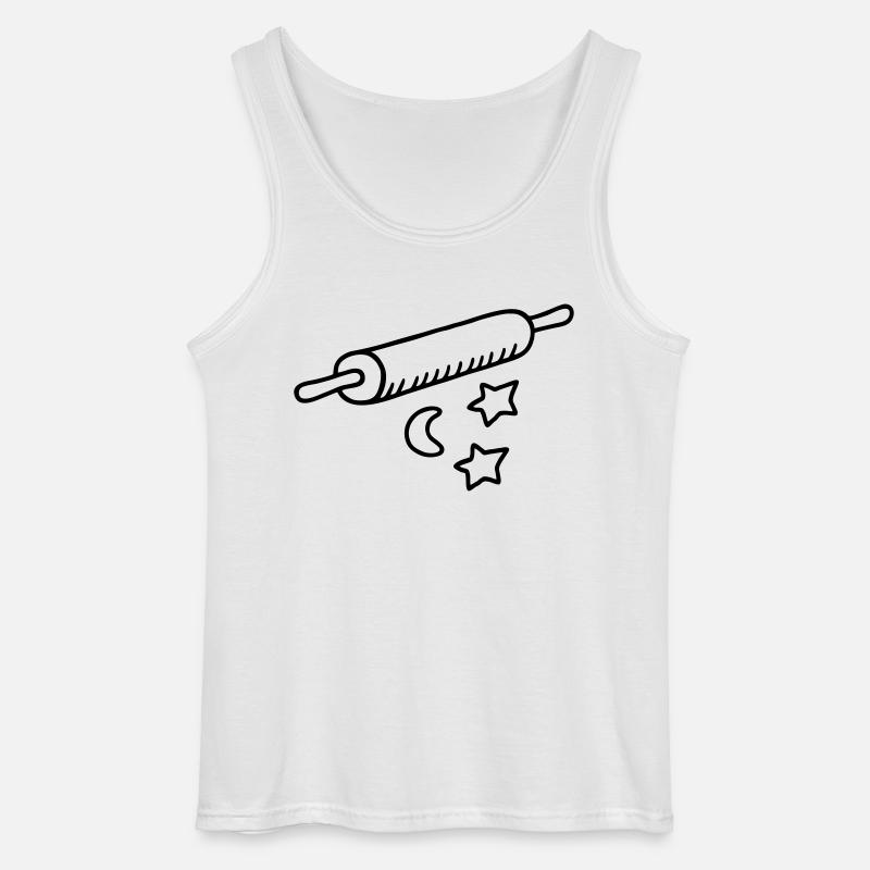 Plätzchen backen - Nudelholz - Gildan Männer Tank Top - Weiß