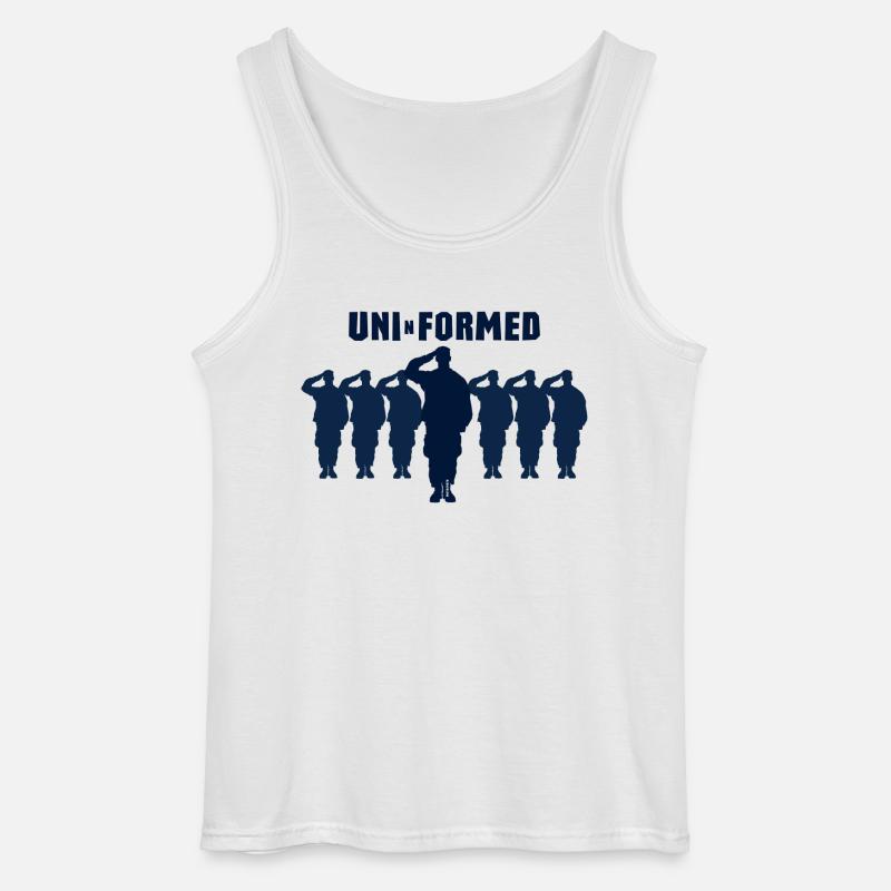 Uni-n-formed Uni-n-formiert - Gildan Männer Tank Top - Weiß