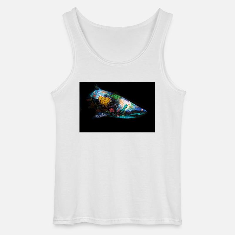 Graffiti Requin von Blach® - Gildan Männer Tank Top - Weiß