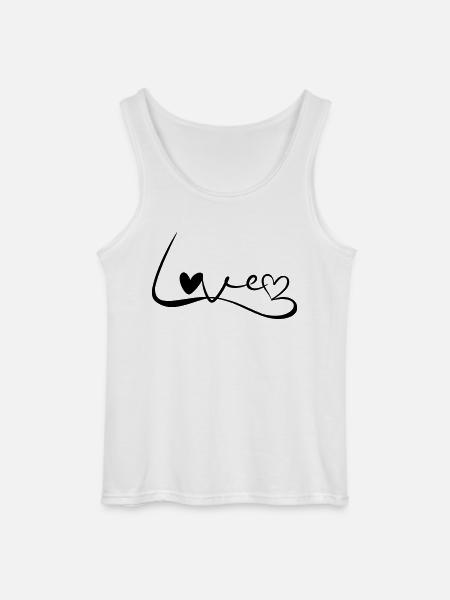 Love Font - Gildan Men’s Tank Top - white